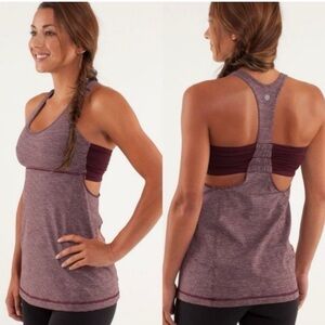 Lululemon Athletica Burgundy Heathered Tank Top